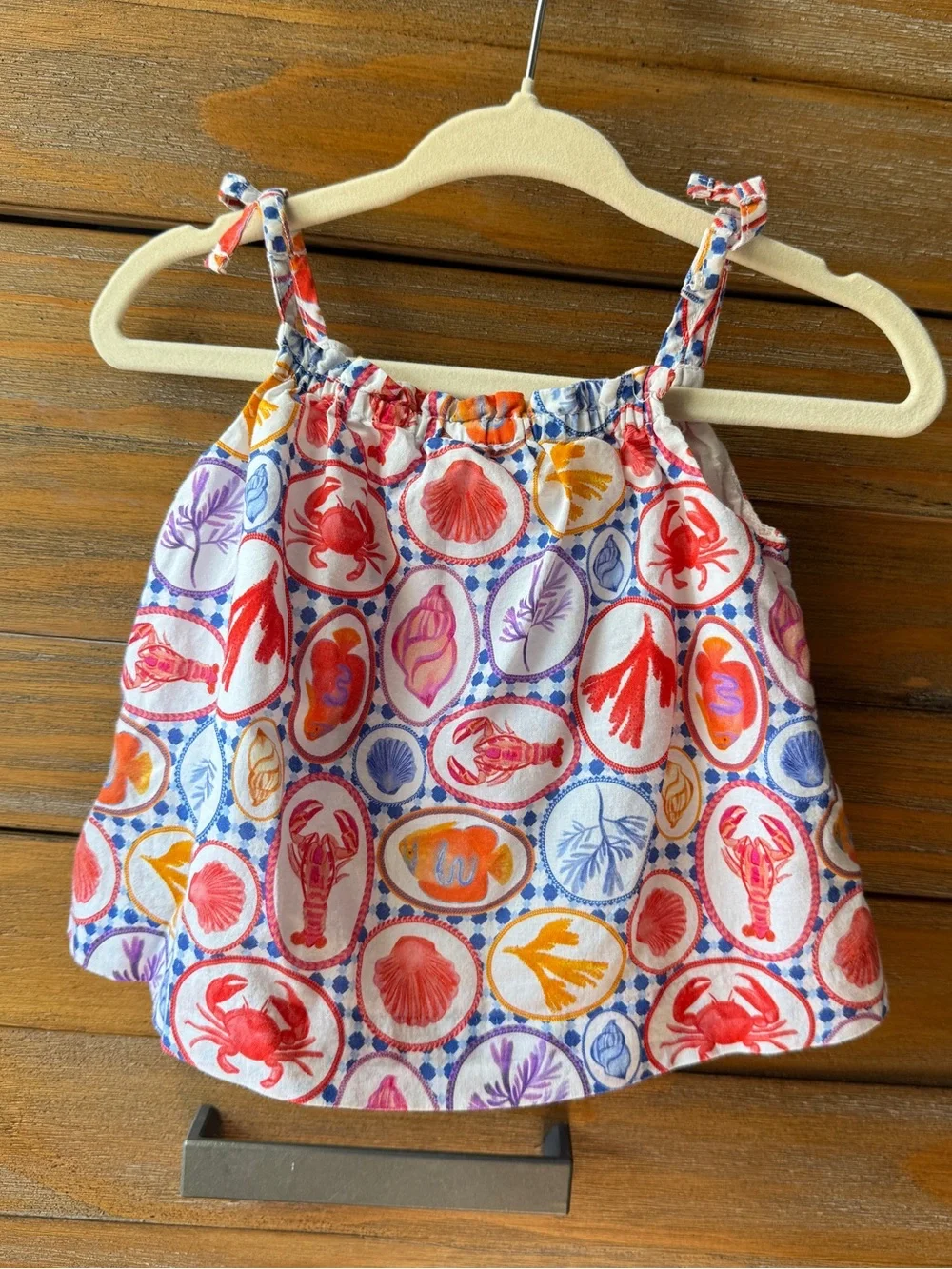 Janie and Jack Matching Set with Multicolor Seashell & Lobster Motif